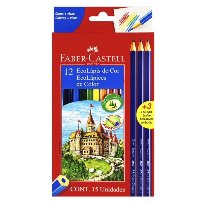 Lápis de cor 12 cores Faber-Castell