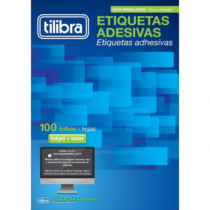 Etiquetas TILIBRA c/25 e 100fls. (vários formatos)